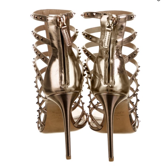 Valentino Rock Stud Cage Sandals - Picture 9 of 11